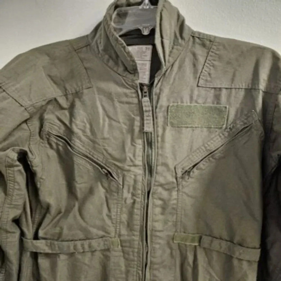 USAF Coveralls Flyers Fire Resistant Summer Men 40 Regular  Sage Green CWU-27/P - Picture 4 of 16